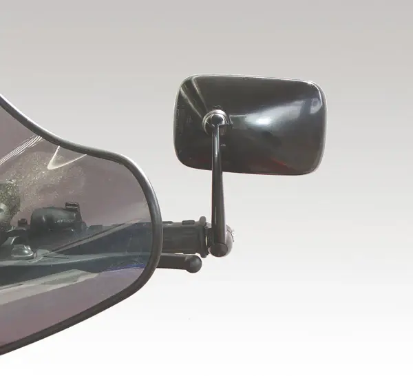Economico ISOTTA specchio universale a manubrio rettangolare mobile nero dx