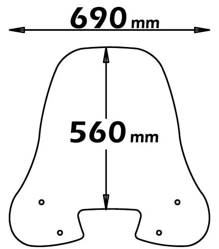 ISOTTA Parabrezza media protezione per HONDA SH 1996 - 2001 Ultime Pezzi