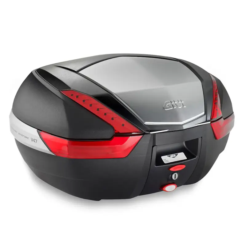 Affare GIVI V47 Bauletto posteriore 47 Litri con sistema Monokey, Nero con cover e catadiottri a scelta