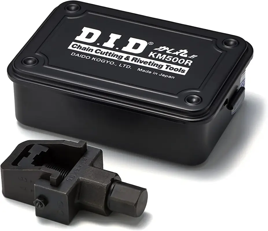 DID smaglia catena moto professionale, attrezzo Ribattitore per Tagliare, Rivettare e giuntare le catene trasmissione moto KM500R Must-Have