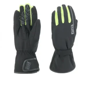 Occasione OJ Guanti moto Invernali Impermeabili neri con inserti giallo fluo- ULTIMI PEZZI
