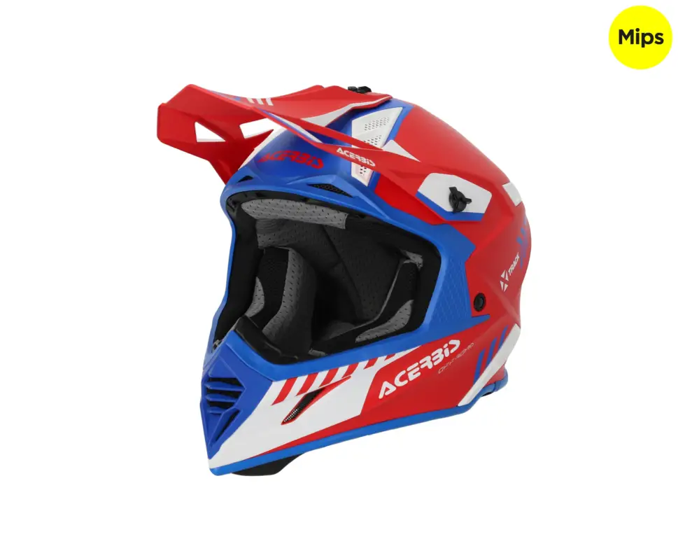 Must-Have CASCO Cross / Enduro / Super Motard Acerbis X-TRACK MIPS 22-06 Rosso/Blu/Bianco