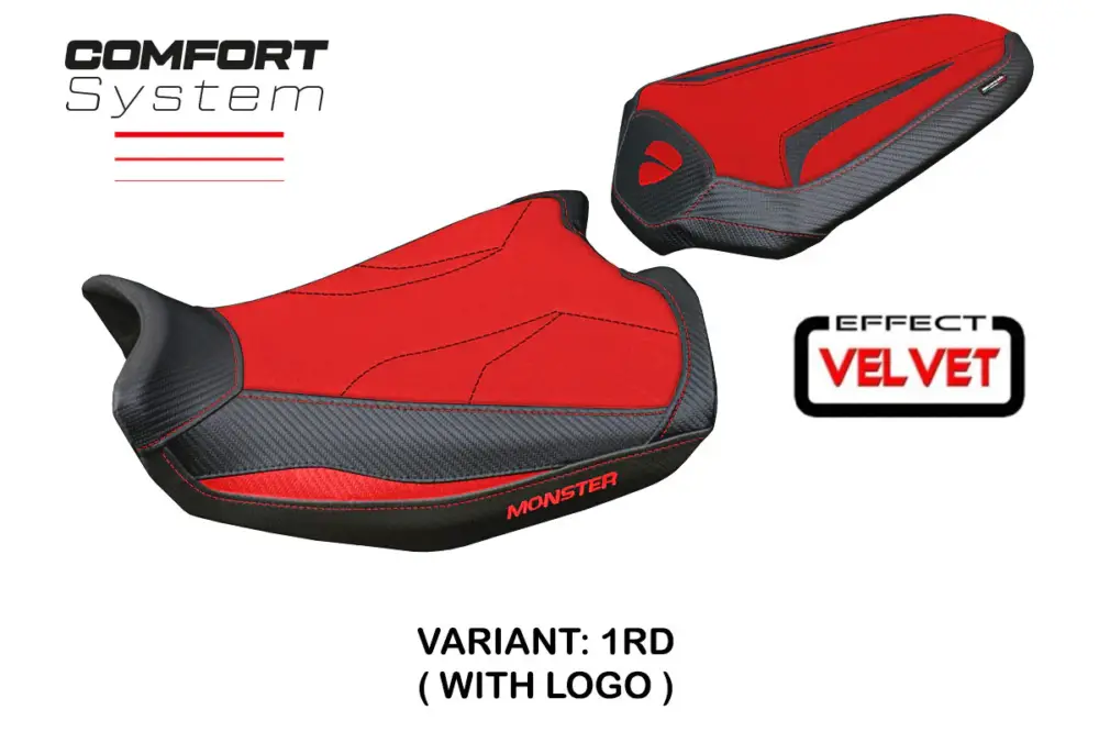 Rivestimento sella compatibile Ducati Monster 937/950 (21-23) modello Linosa Velvet Comfort System Nuova Collezione