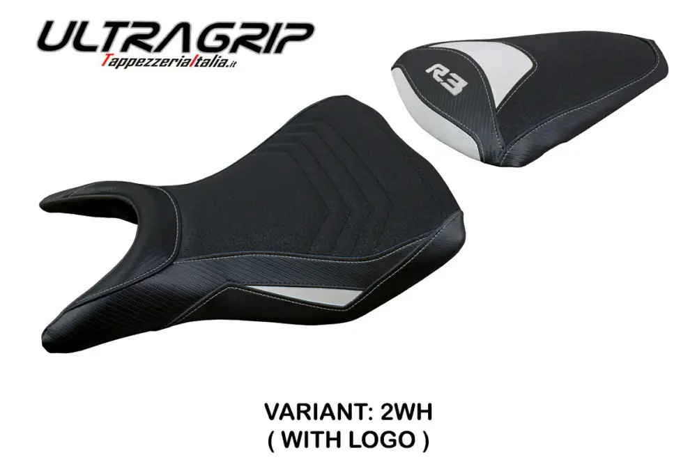 Rivestimento sella compatibile Yamaha R3 (15-23) modello Jesolo ultragrip Esclusivo