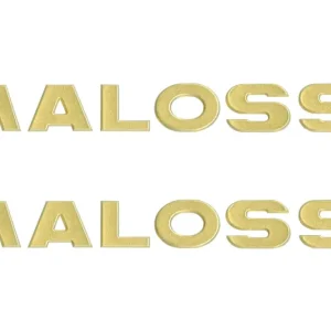 MALOSSI 2 adesivi MALOSSI - 3D - GOLD - 21 cm Più Venduto