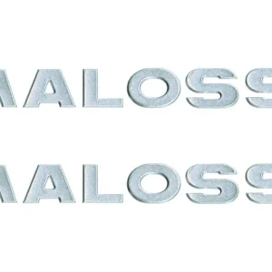 Ultima Occasione MALOSSI 2 adesivi MALOSSI - 3D - SILVER - 21 cm