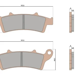 APRILIA ATLANTIC - Arrecife 125 4T LC MALOSSI BRAKE PADS MHR SYNT omologate Consegna Rapida