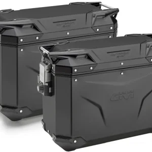 Spedizione Espresso GIVI Coppia Valigie Laterali Moto Trekker Outback 48 + 37 Evo Black Line