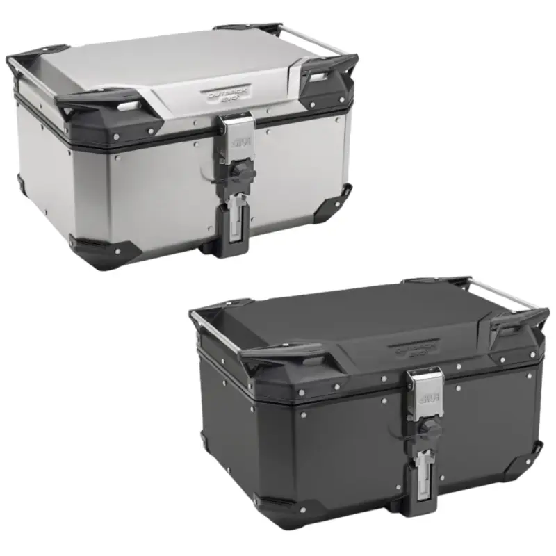 Popolare GIVI Bauletto Posteriore OBKE58 Trekker OUTBACK Argento o Nero con sistema Monokey
