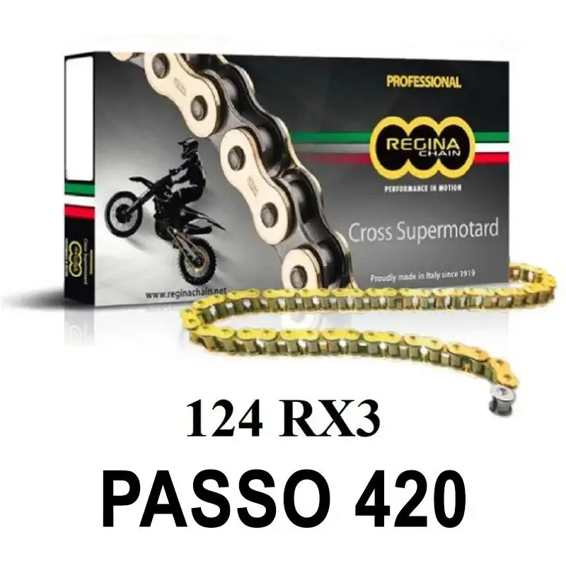 REGINA Catena 124RX3 132 maglie passo 420 - Oro Prezzo Ridotto