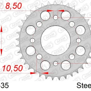 Corona AFAM 10201-35 in acciaio passo 428 HONDA CB 125 1976  -1983 Prezzo Ridotto