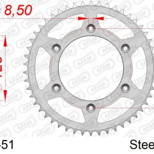 Corona AFAM 10212-51 in acciaio passo 520 HM-HONDA CRE F 450 X 2004  -2016 Offerta Limitata