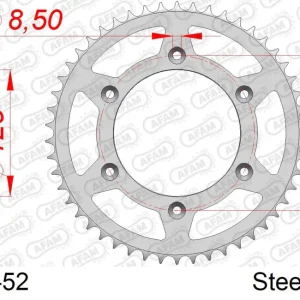 Corona AFAM 10212-52 in acciaio passo 520 HONDA CR 125 R 2000  -2007 Offerta Del Giorno