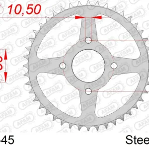 Occasione Imperdibile Corona AFAM 10221-45 in acciaio passo 520 KTM 125 DUKE 2011 -2012