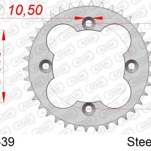 Super Prezzo Corona AFAM 10318-39 in acciaio passo 520 HONDA TRX 250 1986 -1987
