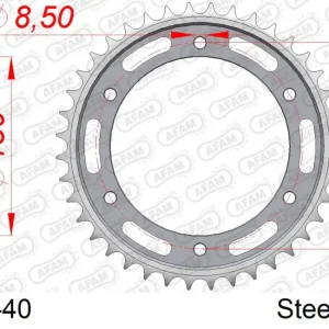 Ultime Pezzi Corona AFAM 10404-40 in acciaio passo 530 HONDA NS 400 R 1985 -1989