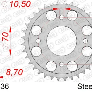 Ultimissimo Modello Corona AFAM 10406-36 in acciaio passo 520 HONDA CB 400 N 1981  -1983