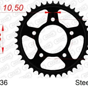 Corona AFAM 10504-36 in acciaio passo 525 HONDA CB 450 DX 1989  -1992 Occasione