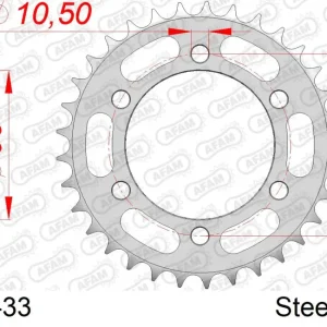 Corona AFAM 12600-33 in acciaio passo 530 YAMAHA XS 650 1975  -1981 Di Tendenza