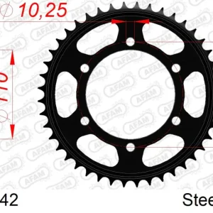 Solo Oggi Corona AFAM 12813-42 in acciaio passo 530 SUZUKI GSX-R 1000 2009  -2016