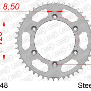 Corona AFAM 14203-48 in acciaio passo 520 SUZUKI RM 250 1999  -2000 Novità
