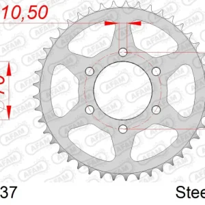 Corona AFAM 14401-37 in acciaio passo 520 SUZUKI GN 400 1980  -1981 Vendita Finale