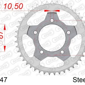 Corona AFAM 14404-47 in acciaio passo 525 SUZUKI GSF 400 BANDIT 1989  -1992 Offerta Del Giorno
