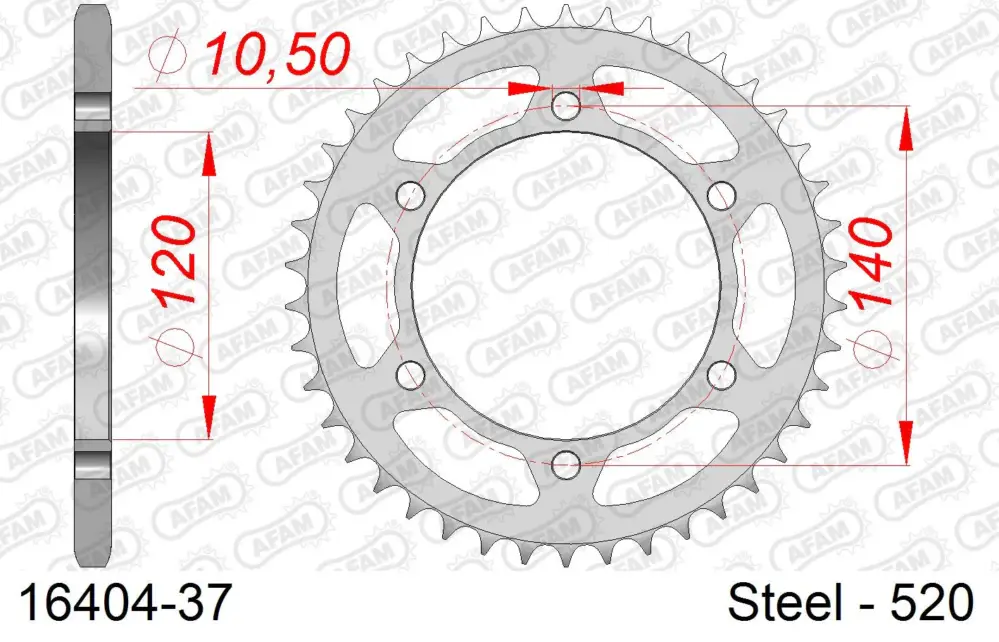 Corona AFAM 16404-37 in acciaio passo 520 KAWASAKI W 800 EJ800 2011 -2016 Compra Oggi Stesso