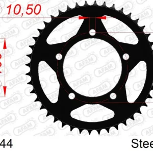 Corona AFAM 35801-44 in acciaio passo 520 APRILIA 650 IE PEGASO STRADA 2005 -2010 Prezzo Conveniente