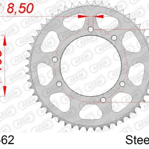 Quantità Limitata Corona AFAM 47200-62 in acciaio passo 428 HM-HONDA CRE F 125 BAJA 4T 2011 -2016