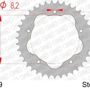 Solo Oggi Corona AFAM 50607-39 in acciaio passo 520 DUCATI 848 2008  -2010