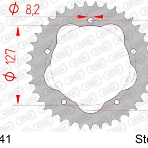 Corona AFAM 50608K-41 in acciaio passo 525 nera DUCATI 1000 S2R MONSTER 2006 -2008 Occasione Imperdibile