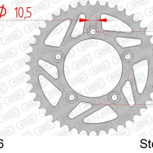 Corona AFAM 50613-46 in acciaio passo 520 DUCATI 797 + MONSTER 2018 -2019 Più Venduto
