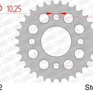 Compra Oggi Stesso Corona AFAM 92127-32 in acciaio passo 420 SKYTEAM PRO 125 SKYMAX 2014 -2016