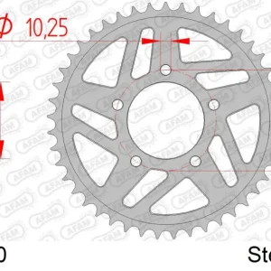 Ultime Pezzi Corona AFAM 92630-40 in acciaio passo 525 TRIUMPH 1000 CHARADE RACING 2005 -2008