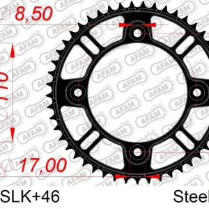 Spedito Oggi Corona AFAM 71102SLK+46 in acciaio passo 428 HUSQVARNA TC 85 SMALL WHEELS 2014 -2023