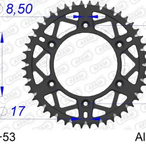 Economico Corona AFAM 11212+53 in all. passo 520 HM-HONDA CRE F 250 X 2008  -2016