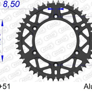 Corona AFAM 13323+51 in all. passo 520 FANTIC XEF 250 2021  -2022 Must-Have