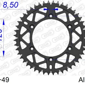Ultimissimo Modello Corona AFAM 15203+49 in all. passo 520 SUZUKI RM 125 1994 -2003