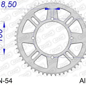 Corona AFAM 17104N-54 in all. passo 420 KAWASAKI KX 80 1989 -1991 Promo Stagionale