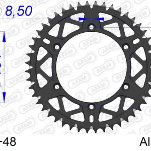 Corona AFAM 17206+48 in all. passo 520 KAWASAKI KX 125 1998 -1999 Prezzo Di Fabbrica