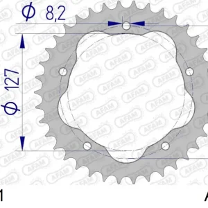 Corona AFAM 51607-41 in all. passo 520 DUCATI 800 S2R MONSTER 2005 -2007 Ultima Occasione