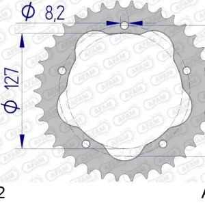 Corona AFAM 51607-42 in all. passo 520 DUCATI 1100 HYPERMOTARD 2007 -2009 Super Prezzo