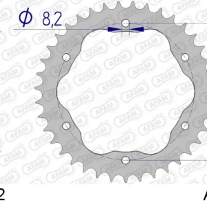 Corona AFAM 51804-42 in all. passo 520 DUCATI V4R 998 PANIGALE (FOR SPROCKET CARRIER PCD4) 2019 -2020 Occasione