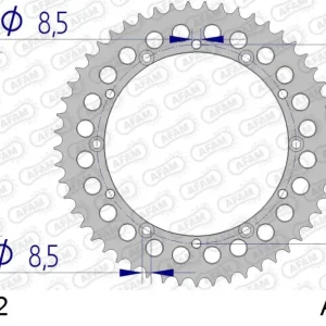 Corona AFAM 63300-52 in all. passo 520 HUSQVARNA CR 125 1985 -1986 Compra Online