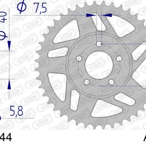 Prezzo Ridotto Corona AFAM 72103N-44 in all. passo 415 KTM SX 50 LC PRO SENIOR 2005