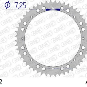 Corona AFAM 72301-52 in all. passo 520 KTM MC 495 1982 -1983 Spedito Oggi