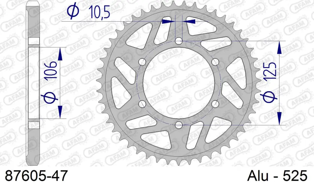 Compra Adesso Corona AFAM 87605-47 in all. passo 525 TRIUMPH 675 DAYTONA 2006 -2016