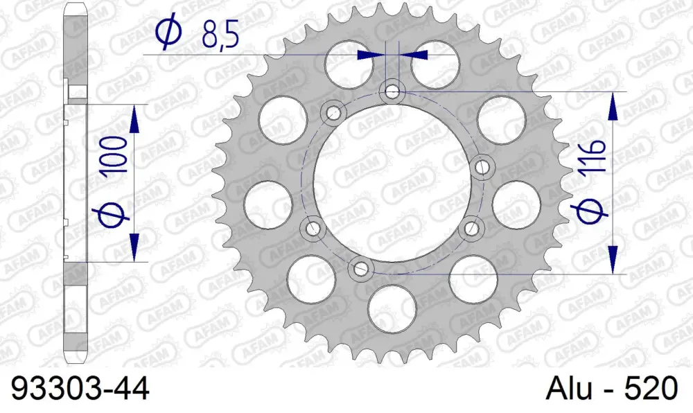 Bestseller Corona AFAM 93303-44 in all. passo 520 GAS-GAS JTX 125 1995 -1998