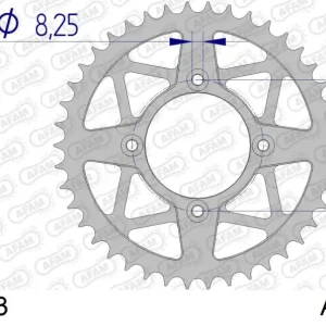 Prezzo Di Fabbrica Corona AFAM 93320-43 in all. passo 520 BETA EVO 125 2009 -2022